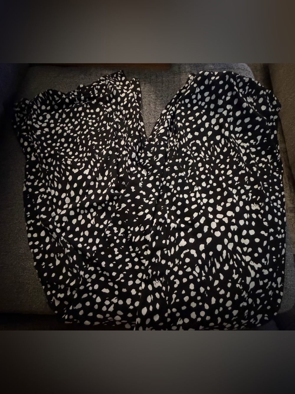 Cato Black and White Wide Leg pants with Spot Print